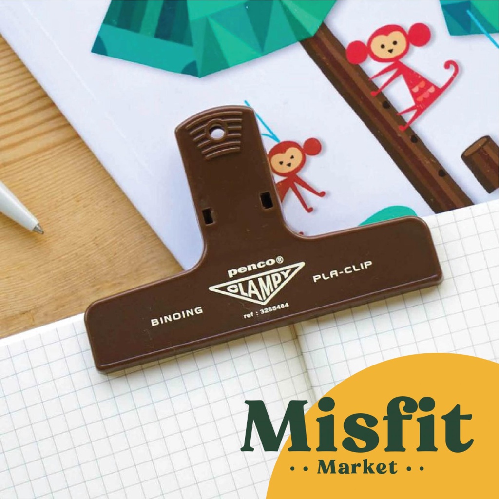 

Hightide Penco Clampy Plastic Clip Klip Plastik Pembatas Buku Bookmark Snack RJ4