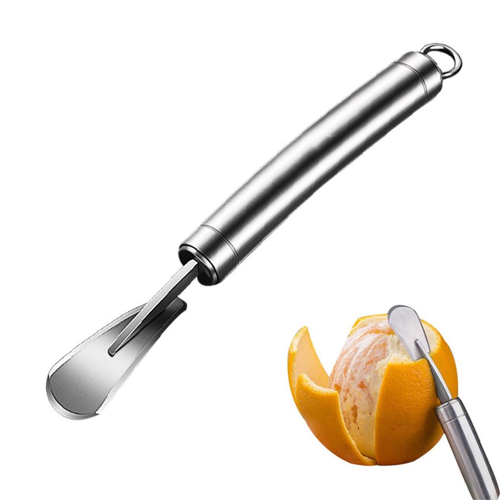 Alat Pengupas Jeruk304Stainless Steel Reusable Cooking Fruit Stripper Travel Lemon Opener Washable Zester Remover Dengan Hook Gantung