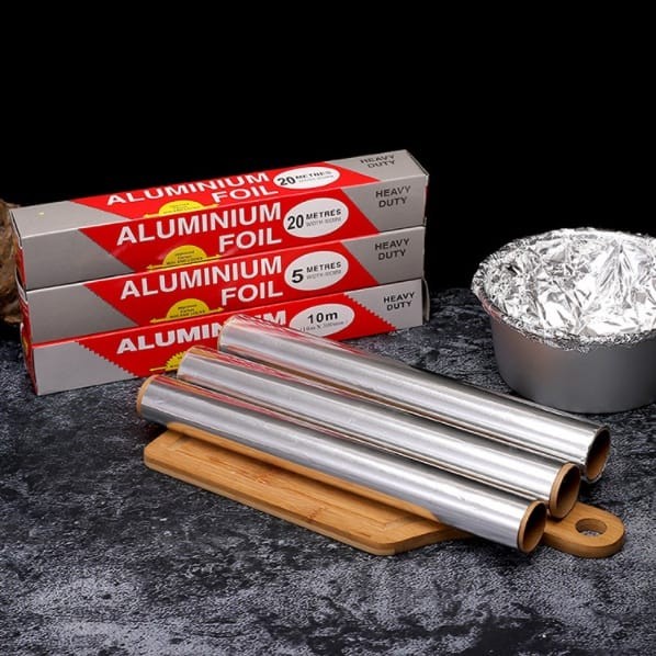 Aluminium Foil Roll Kertas Alumunium Foil Untuk Bakaran Grill Panggang 5m 10m