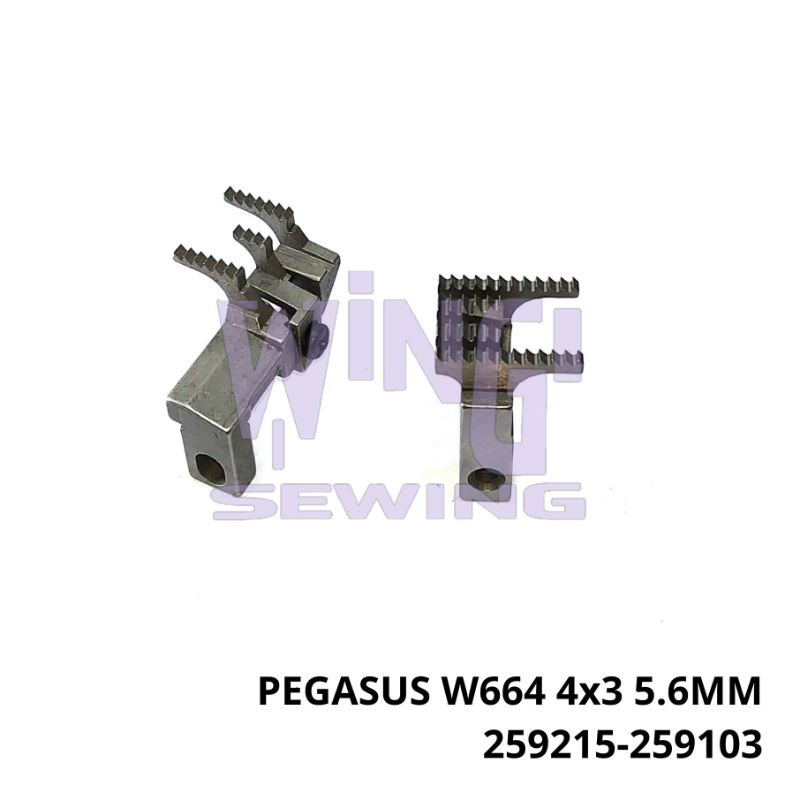 259215 259103 PEGASUS W664 4x3 5.6MM Gigi Mesin Jahit Overdeck Kam