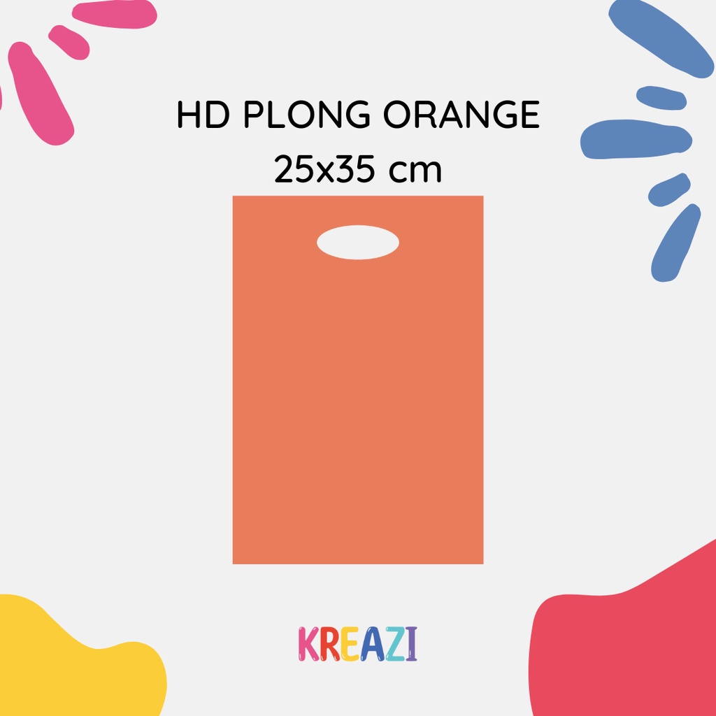 Plastik HD Plong  25x35 cm murah orange