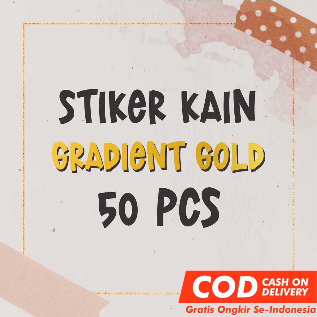 

Stiker Label Kain Baju Setrika Nama Sablon GRADIENT GOLD sticker aesthetic 50pcs BLUESTIKER