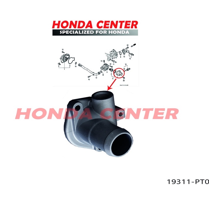 tutup cover thermostat water oulet honda accord maestro 1990 1991 1992 1993