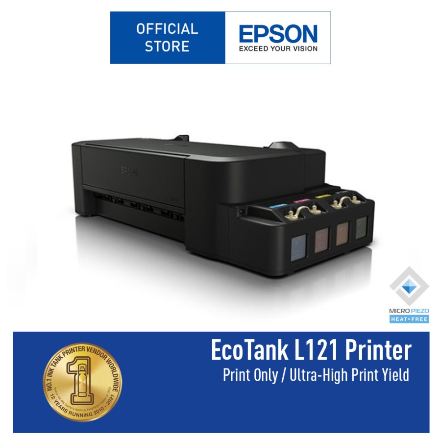 PRINTER EPSON L121 PRINT ONLY INKTANK GARANSI RESMI EPSON INDONESIA 2 TAHUN
