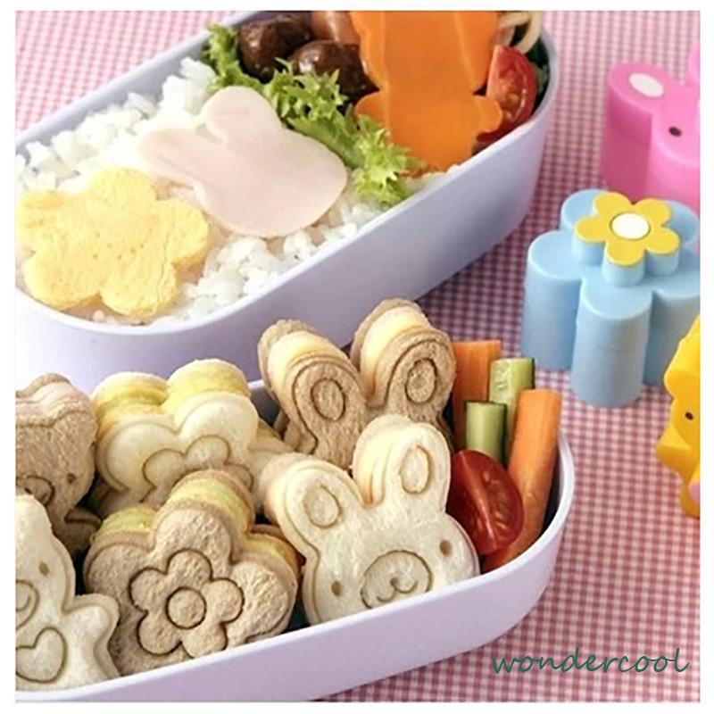 3Pcs/Set Cetakan Roti Biskuit Sandwich Bentuk Kartun Lucu Untuk Anak-Anak-Won