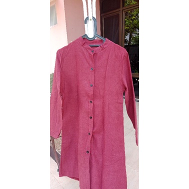 Preloved Tunik full kancing depan (Maroon)