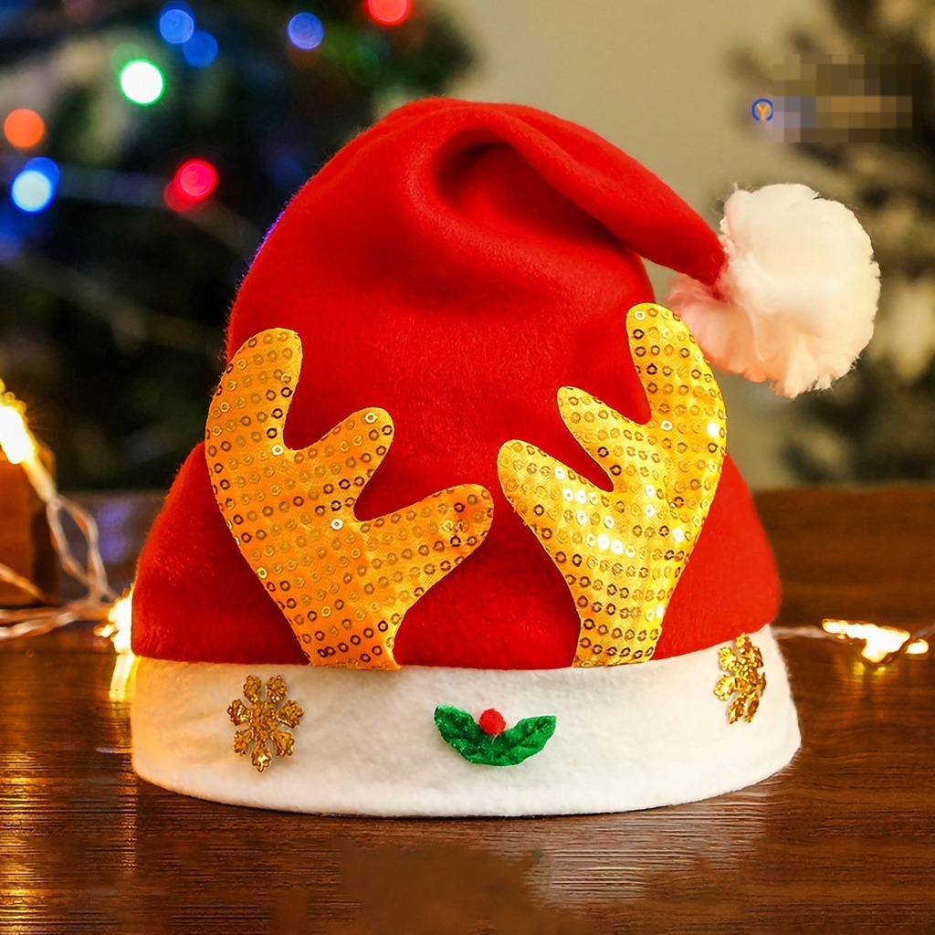 Topi Natal Santa Polos Lucu Keren dan Variasi Hiasan Bermotif Santa Rusa Snowman (VC)