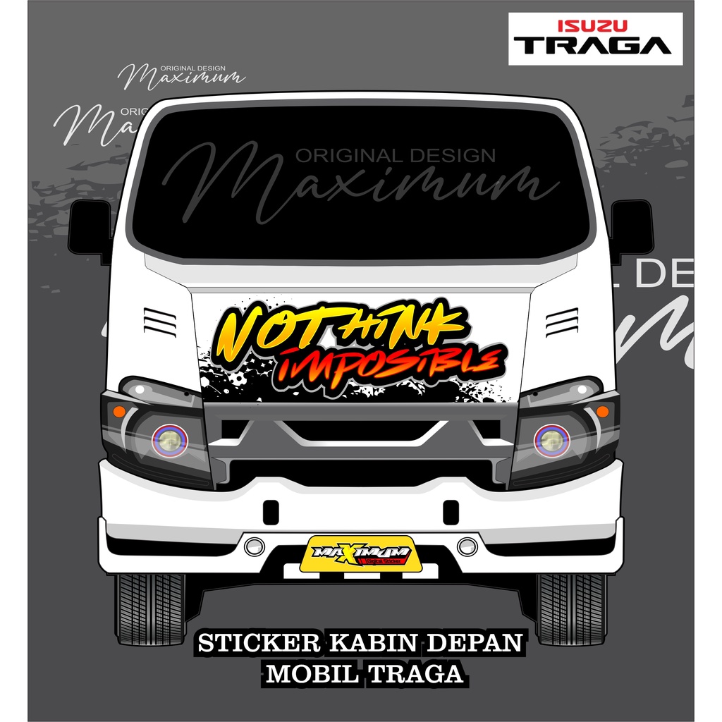STICKER KABIN DEPAN  ISUZU TRAGA /STICKER KABIN  DEPAN ISUZU TRAGA CUSTOM-DUNIASTICKER-A01