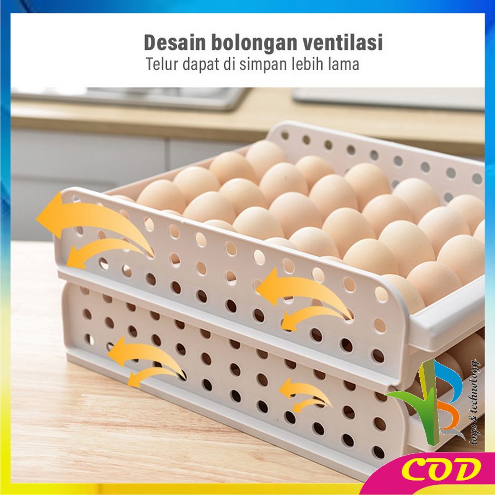 RB-C201 Rak Telur Egg Storage Box Organizer Kotak Telur Tempat Penyimpanan Telor 30 Sekat Impor