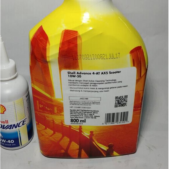 Oli Shell Ax5 Matic 0.8 L Dan Oli Gardan Shell