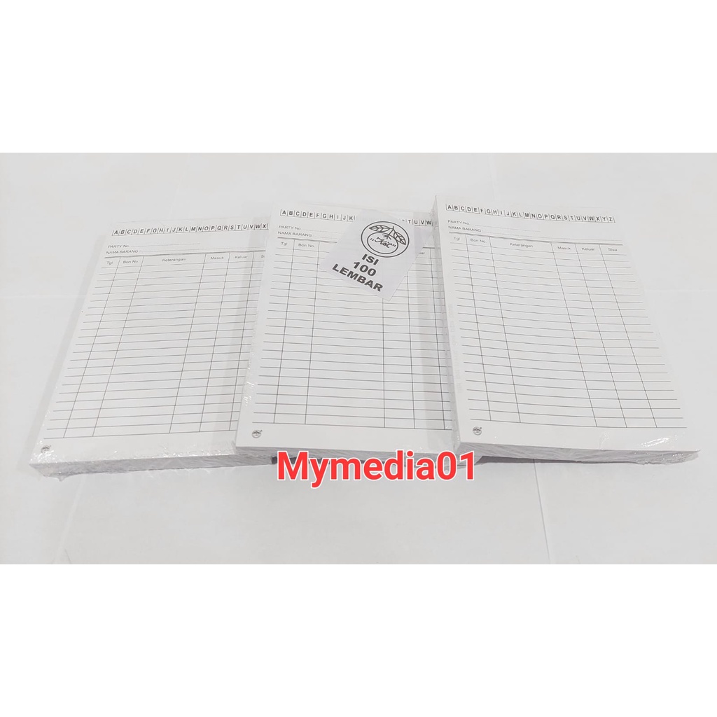 

Kartu Stock Putih Abjad / Kartu Stok isi 100 Lembar / TERLARIS