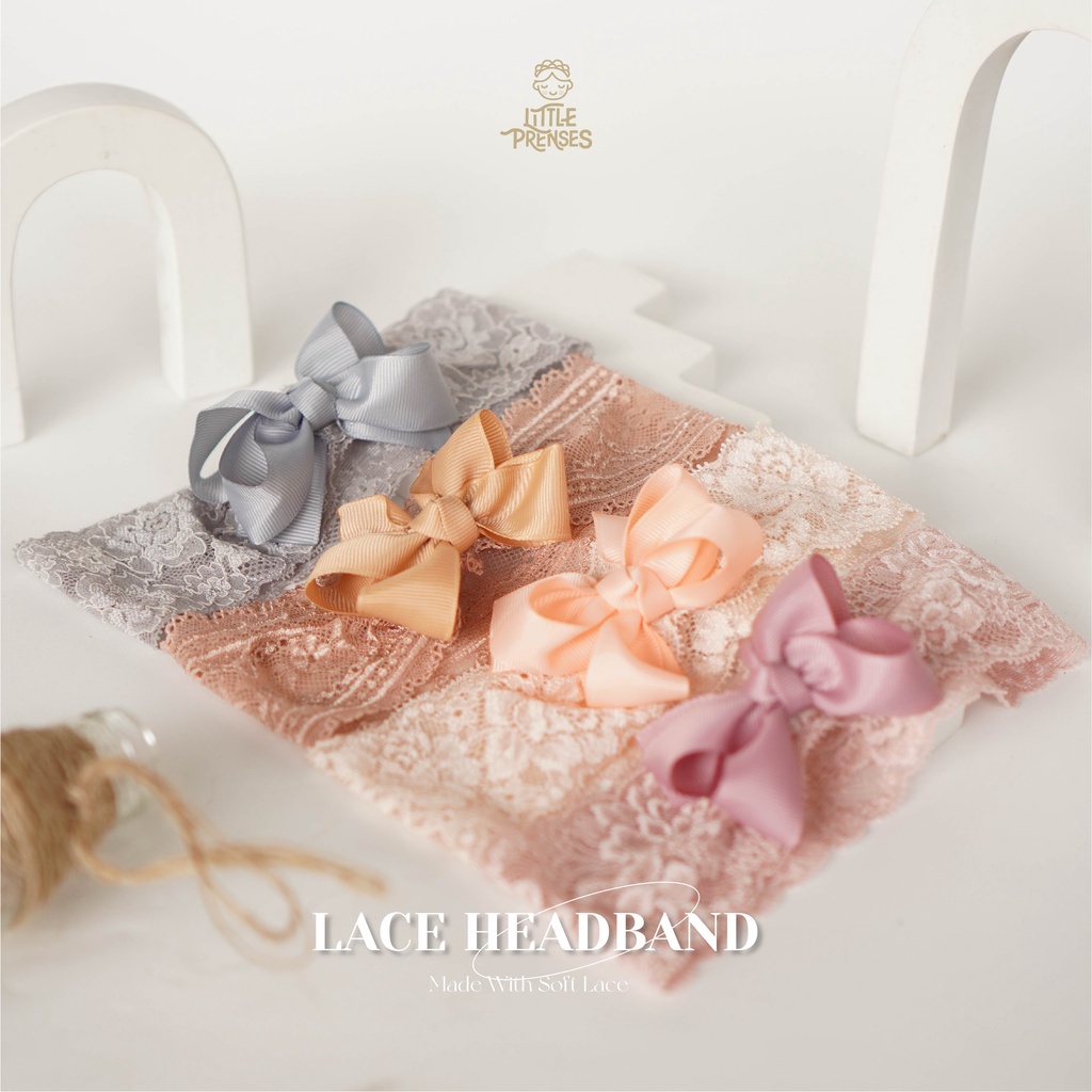 Little Prenses Lace Headband - Headband Bayi / Bando Bayi / Bandana Bayi Perempuan (NB-4 tahun)