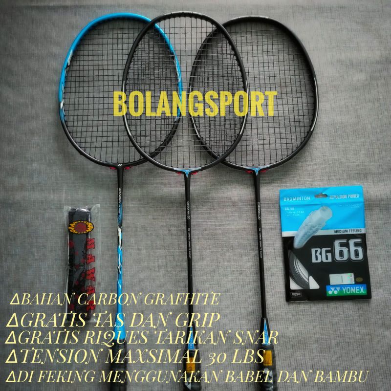 RAKET BADMINTON KARBONEX IMPOR GRATIS TAS DAN GRIP