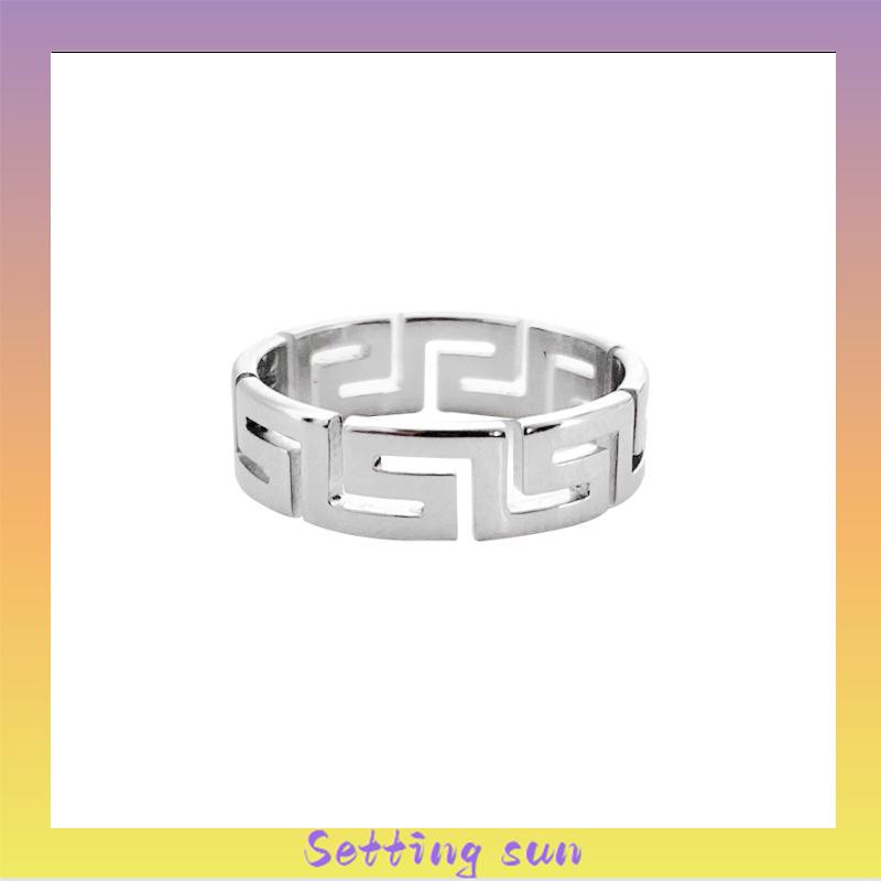 Cincin Pola Zuma Cincin Pola Silver Aesthetic Ring Cincin Aesthetic Cincin Estetik Cincin Titanium Cincin Pria Cincin Wanita TN