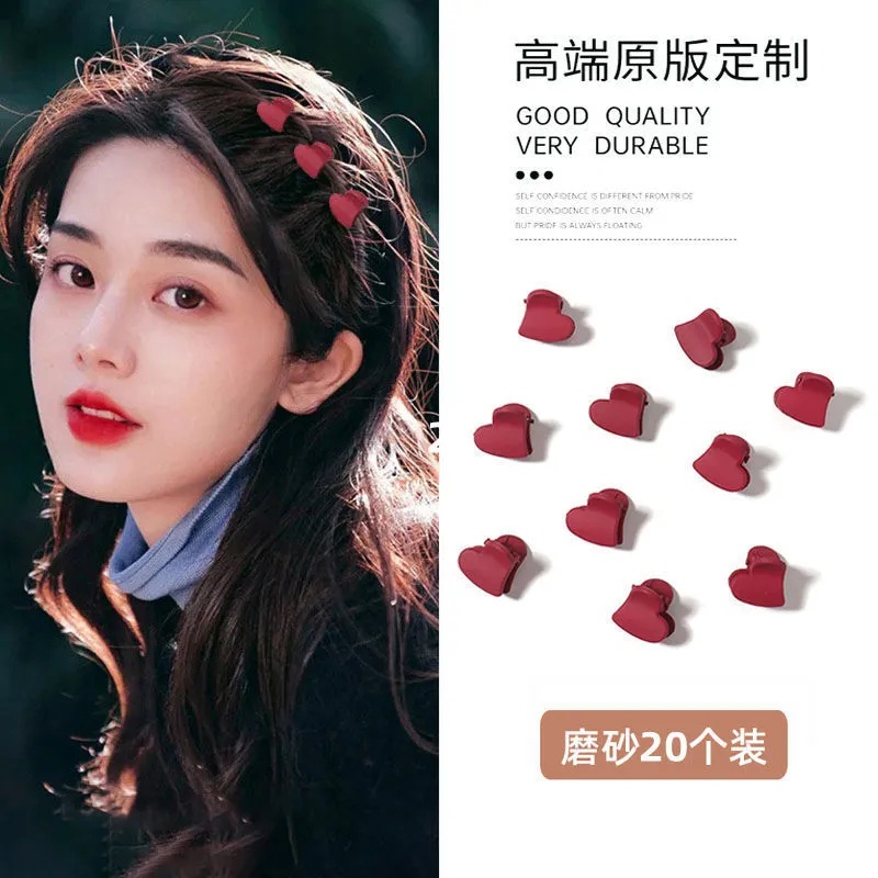 5pcs Jepit Rambut Mini Bahan Plastik Matte Gaya Korea Untuk Wanita