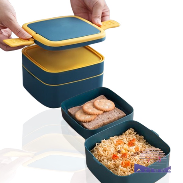 RANTANG 2SUSUN/ LUNCH BOX SUSUN 2/ TEMPAT MAKAN FREE SENDOK SUSUN 2