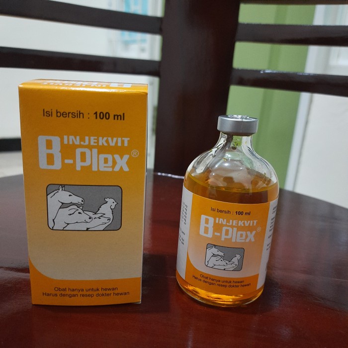 INJEKVIT B PLEX VITAMIN B KOMPLEK 20ML 50 ML dan 100 ML MEDION Meningkatkan Produktifitas dan Sistem Kekebalan Tubuh Hewan B Complex B Kompleks