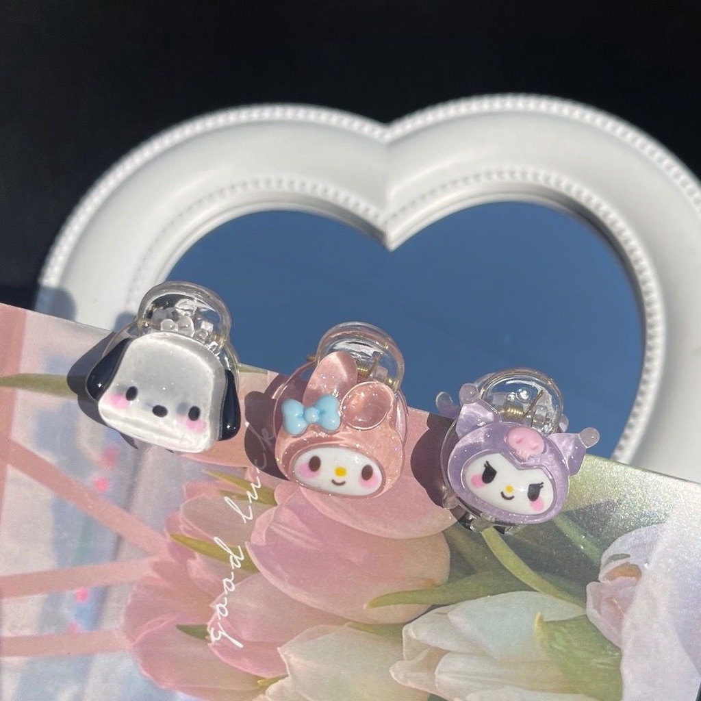 JEDAI JEPIT JEPITAN RAMBUT SANRIO HAIR CLIP MINI CINNAMOROLL MELODY KUROMI PURIN POMPOMPURIN HELLO KITTY POCHACCO DOG IMPOR AKSESORIS RAMBUT IMPOR LUCU