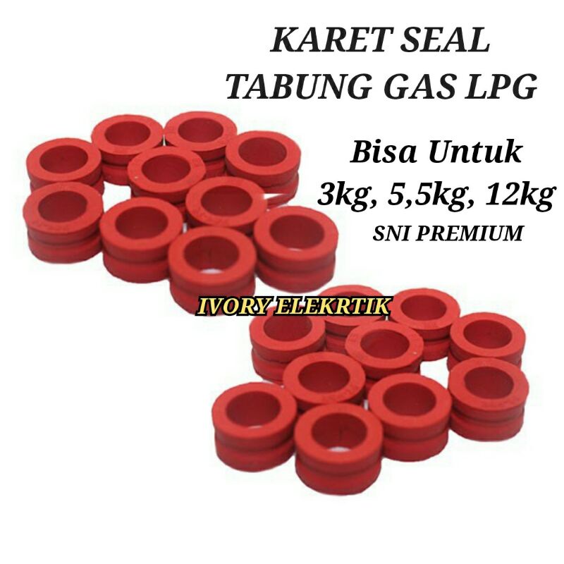 KARET SEAL MERAH TABUNG GAS LPG 3KG 5,5KG 12KG WARNA MERAH / SEAL TABUNG GAS LPG