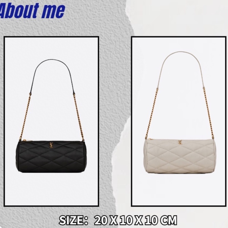 Saint Laurent YSL SADE Mini Quilted Sheepskin Tube Bag/Chain Shoulder Bag