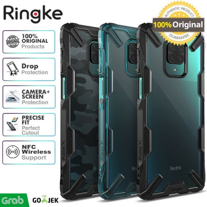 Casing Redmi Note 9 Pro Original Ringke Fusion X - Hitam