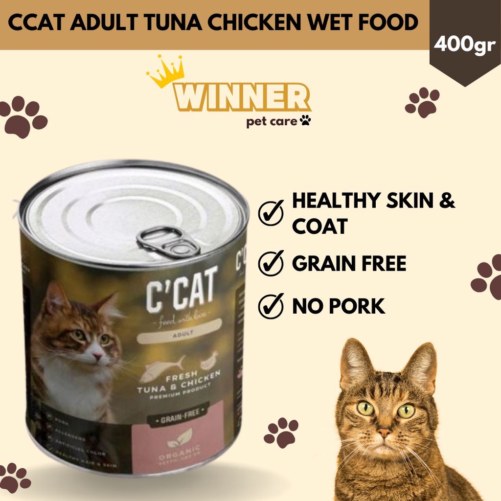 CCAT Adult Tuna Chicken Cat Wet Food 400gr