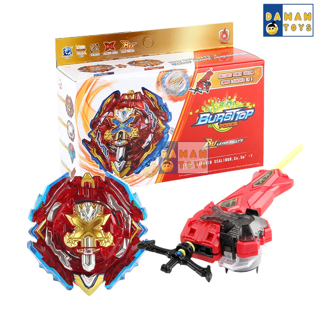 Mainan Gasing Gangsing Beyblade Burst Difoid Exalibur Launcher Bayblade