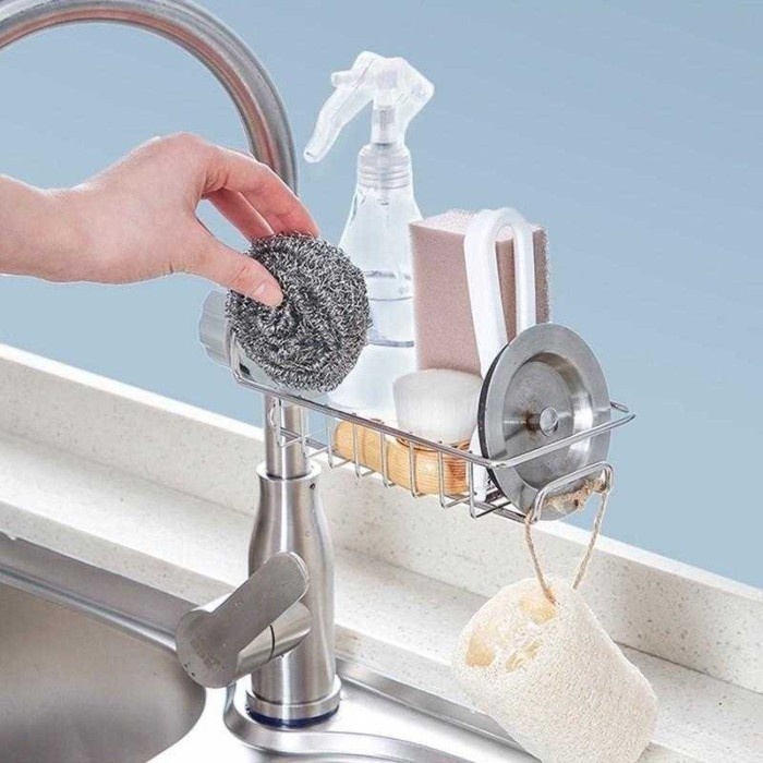 barokah gamis Faucet Rak (Beli 1 Gratis 1) rak wastafel Kitchen Sink dapur