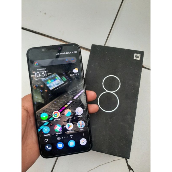 Xiaomi mi 8 6/128gb bekas fullset mulus