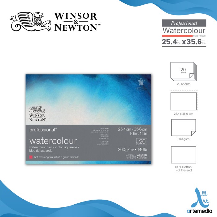 

[COD] Kertas Cat Air Professional Winsor & Newton 26x36cm Watercolor Blocks - NEW COVER HP