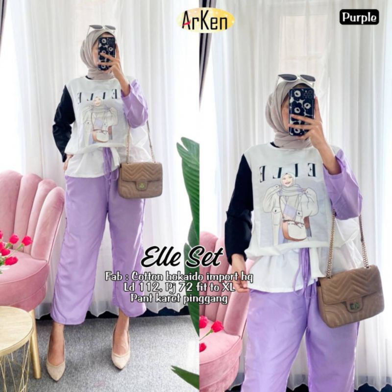 ELLENA SET | SETELAN CELANA HALUS ADEM NYAMAN DI PAKAI TERMURAH