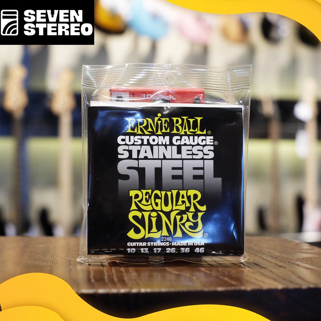 Ernie Ball 2246 Regular Slinky Stainless Steel Guitar String 10-46