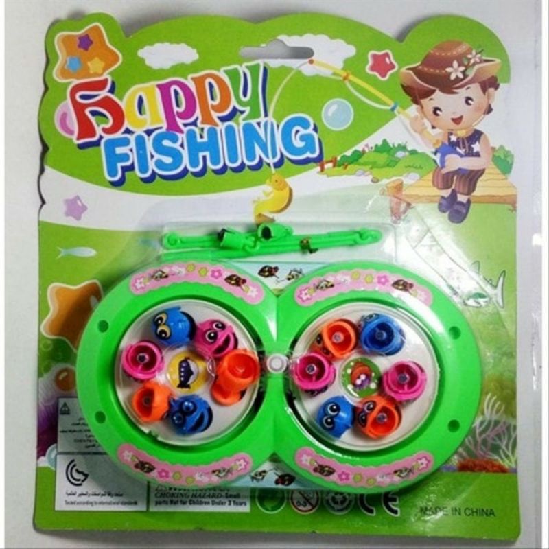 HAPPY FISHING GAME MAINAN PANCINGAN IKAN 2 KOLAM MAINAN ANAK PANCINGAN MAINAN PANCINGAN PUTAR MAINAN ANAK MURAH BANJARMASIN