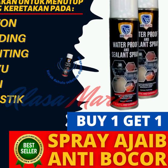 

Rubber Sealant Spray - Aqua Sealant Spray Anti Bocor 500ml Buy 1 Get 1 - Putih