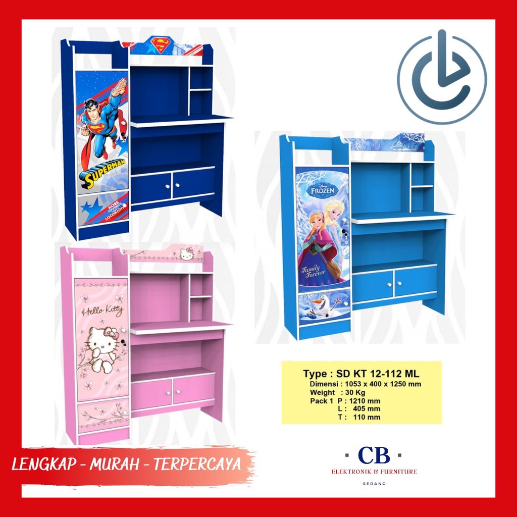 MEJA BELAJAR / LEMARI BELAJAR ANAK