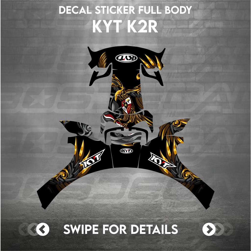 Decal helm kyt k2r motif garuda