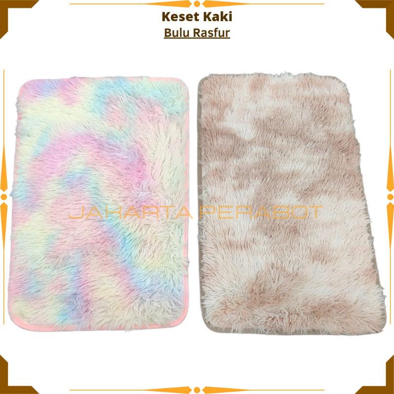 KESET KAKI BULU RASFUR / KESET LANTAI KAMAR MANDI / KESET ANTI SLIP / KESED BULU RASFUR