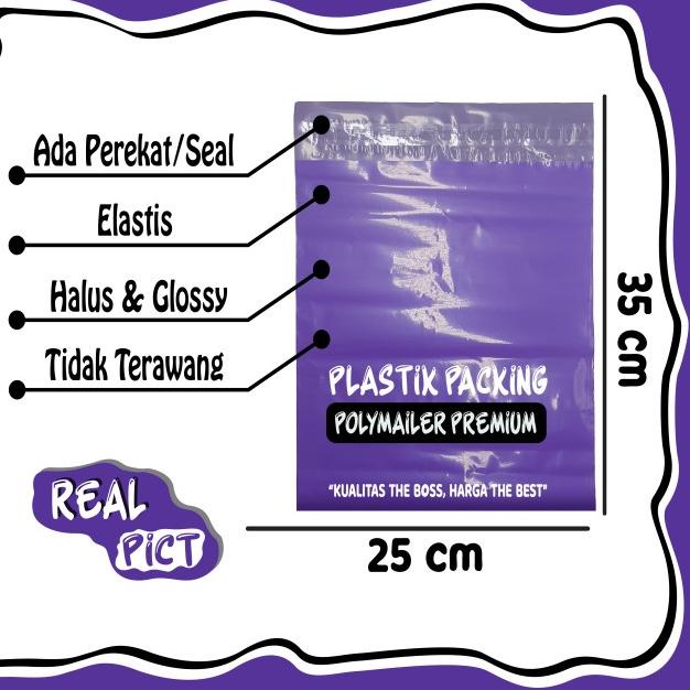 

POLYMAILER 25X35 UNGU LILCAC PREMIUM LANGSUNG PABRIK TEBAL DAN HALUS
