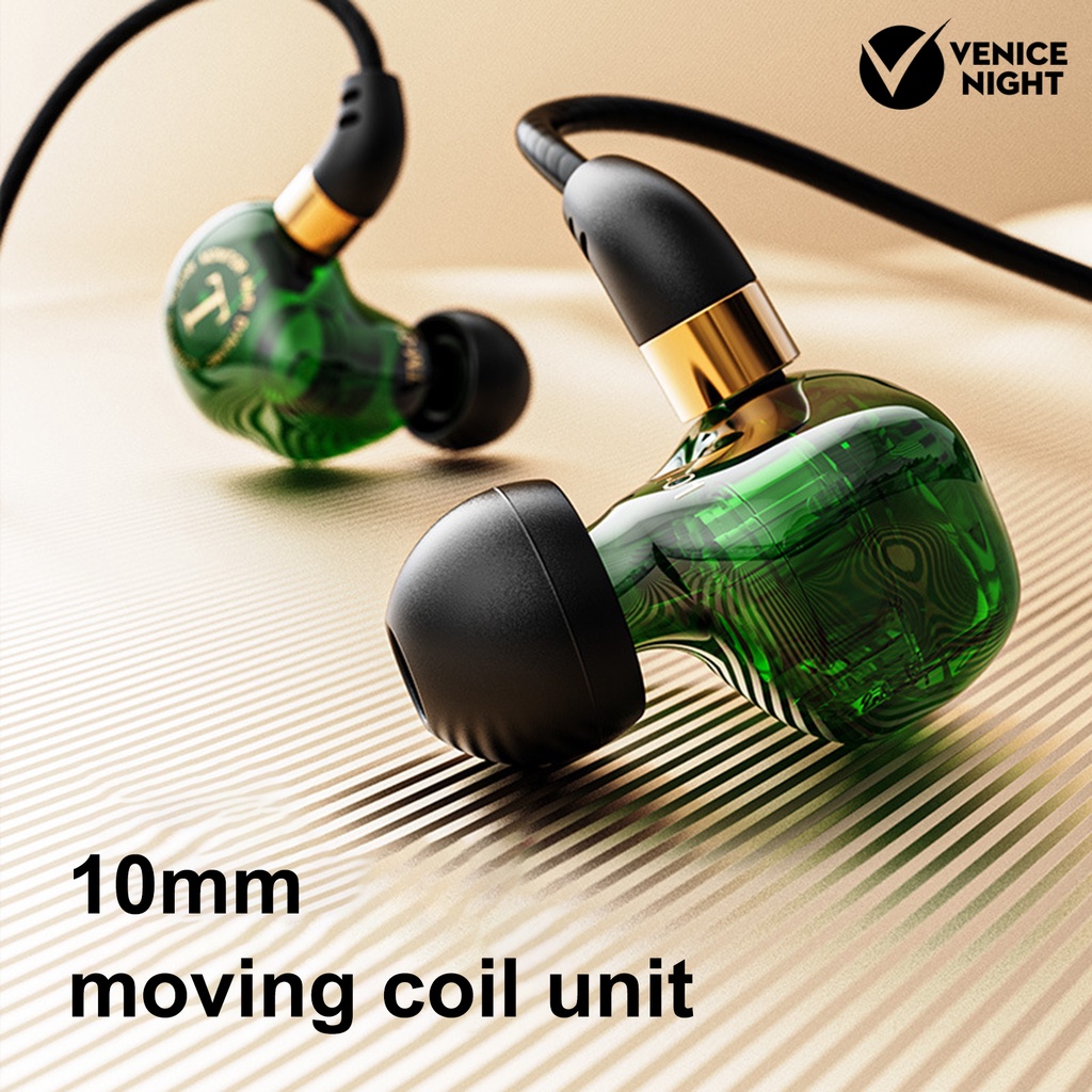 (VNEP) (Berkabel) TM-01 3.5mm Earphone Di Sekitar Telinga Stereo Multi-fungsi HiFi In-ear Sport Headset untuk Jogging