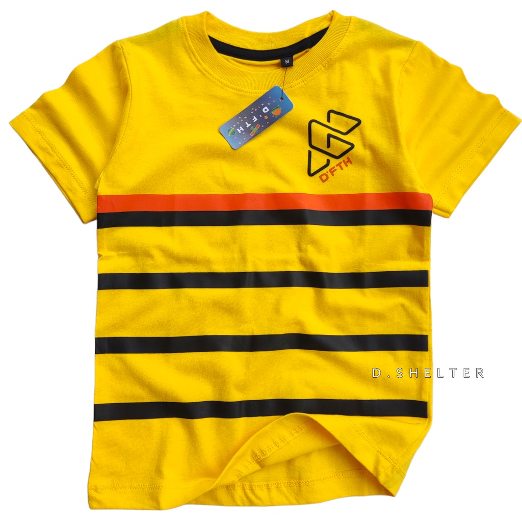 BAJU KAOS DISTRO ANAK 1-10 TAHUN KUNING GRS 07 d'fth/ D.SHELTER