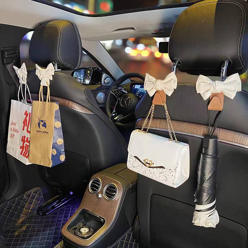 1pcs-Premium Car Seat Hook Headrest Hook Berbagai Busur Lucu