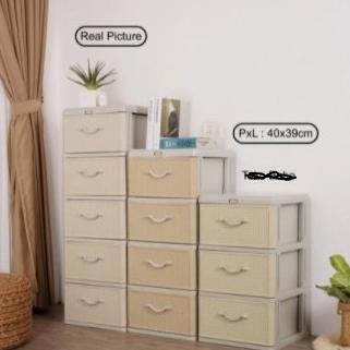 

Lemari / Laci Pakaian Susun 5 Rovega 537 Plastik / Baju / Serbaguna stock ready