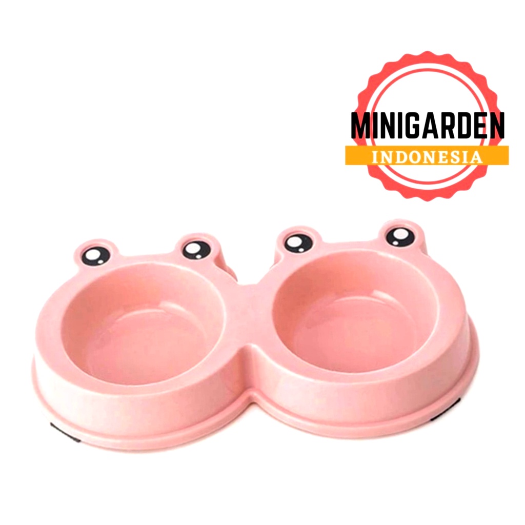 PET BOWL tempat makan anjing mangkok tempat minum hewan double bowl