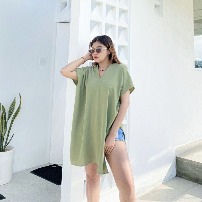 BAJU ATASAN LONG SAQUARE NAGITA Crinkle Airflow Premium