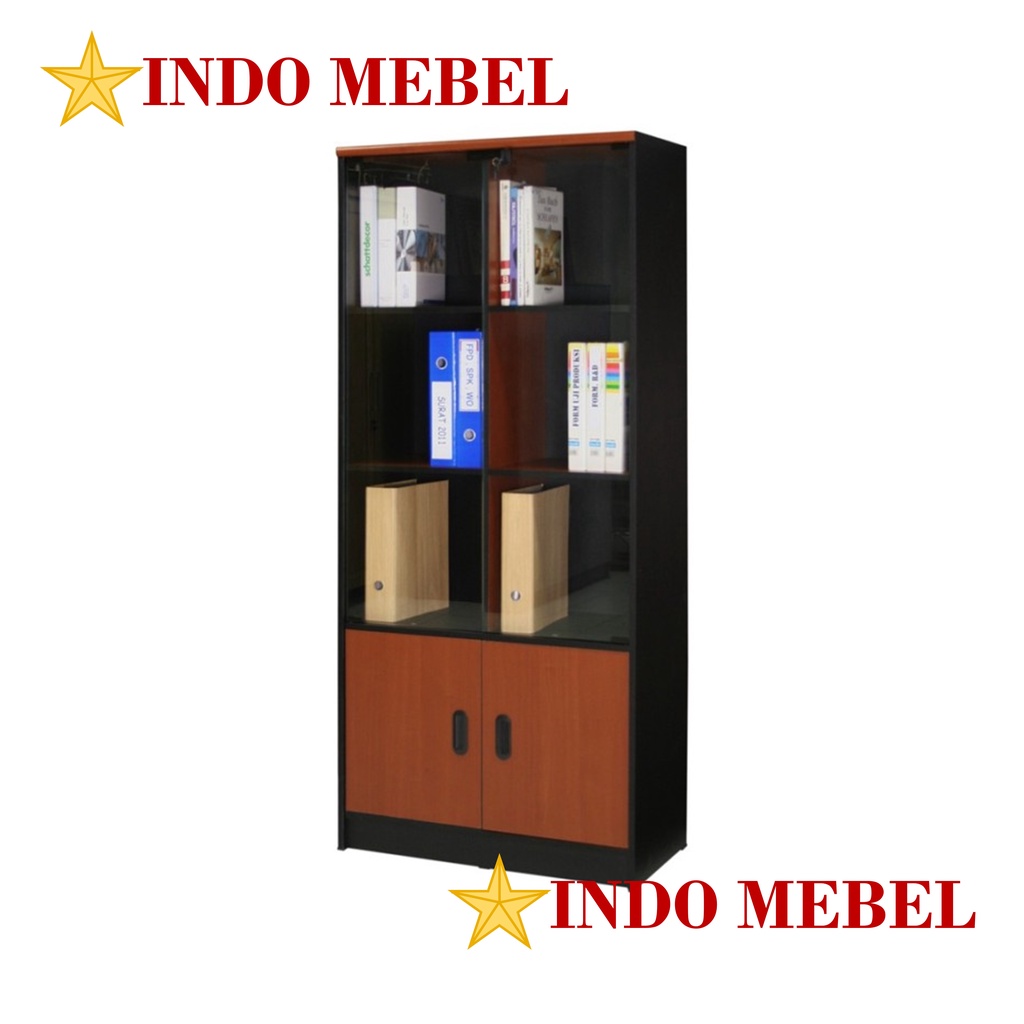 Lemari Arsip Rak Buku Show Case Pintu Kaca Galant SC 81G READY MAKASSAR PROMO
