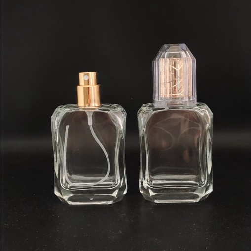 Botol Parfum V32408 50ml easypump Gold+Tutup Blueberry Perpcs