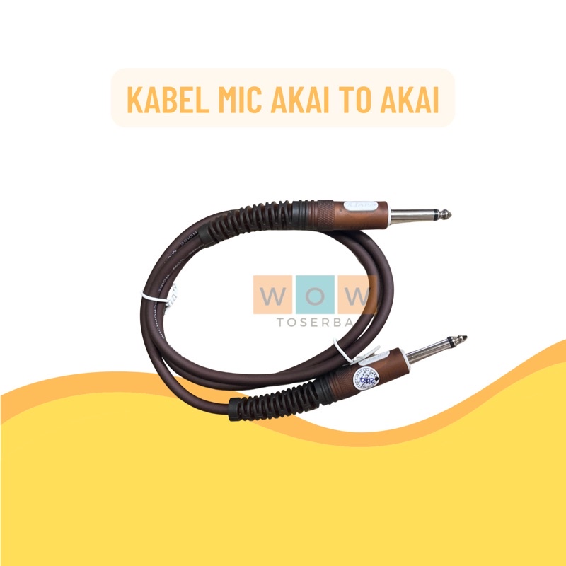 Kabel Mic Alvey Akai - Akai 1 Meter 2 Meter / Kabel Jack Microphone