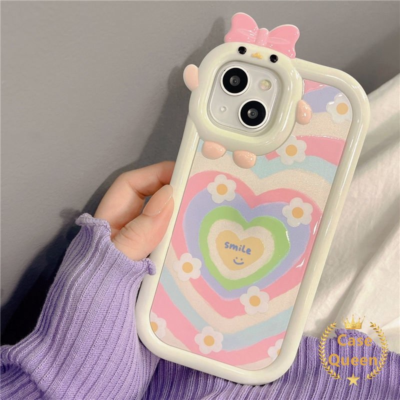 Soft Case Desain Kartun Monster Hati 3D Untuk Realme C21Y C15 9i 7i 5i 6i 5 5s C35 C25Y C21 C11 C30 C25s C25 C17 C2 C3 C1