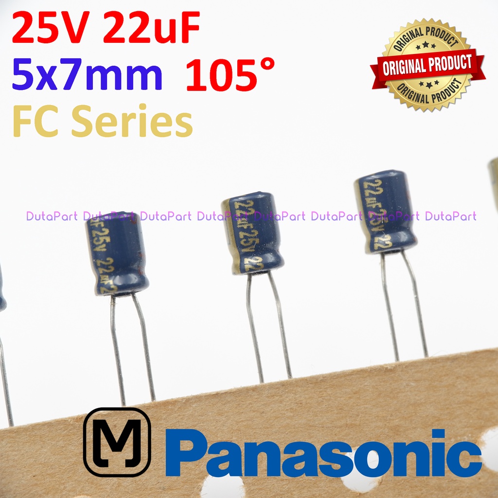 25V 22uF ORIGINAL PANASONIC FC Series Kapasitor Capasitor Elko Elco