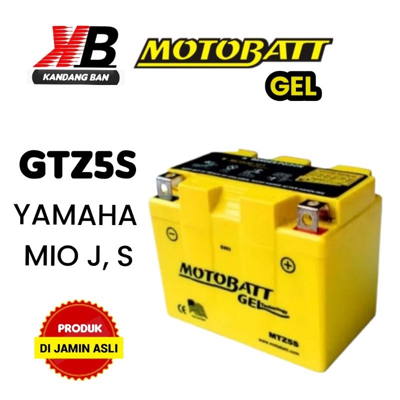 AKI KERING MOTOBATT GEL TYPE MTZ5S UNTUK MOTOR YAMAHA MIO Z,S, 100% ORIGINAL